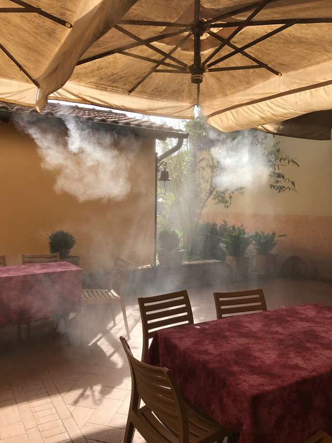 sistemi di nebulizzazione e raffrescamento a nebbia